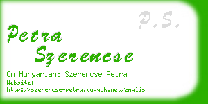 petra szerencse business card